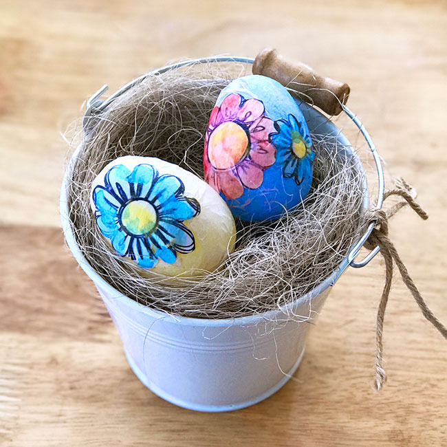 Coloring Book Decoupage Eggs (Inspiration Monday Features)