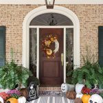 pumpkins and door