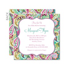 Patterned Charm Baby Shower Invitations