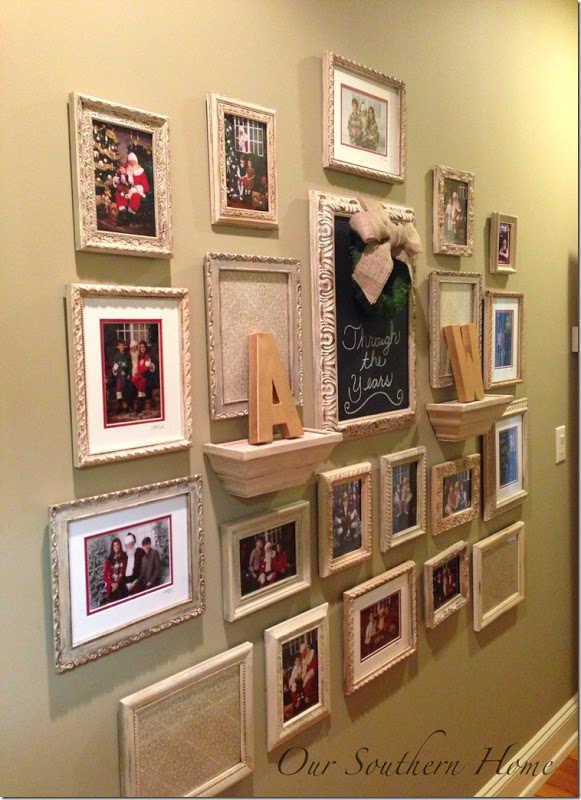 christmas home tour youtube Gallery Wall {Santa Photos}