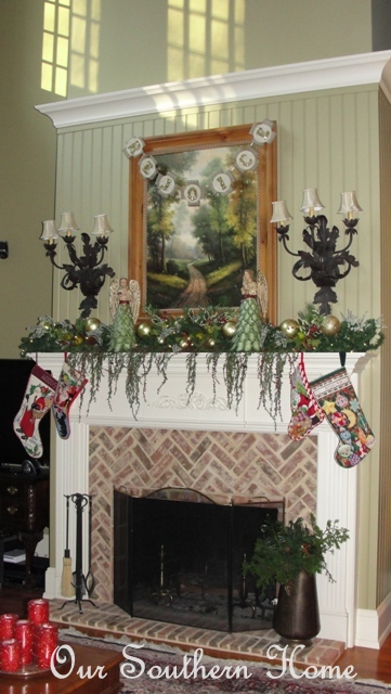 Angels Rejoice Mantle {Family Room}