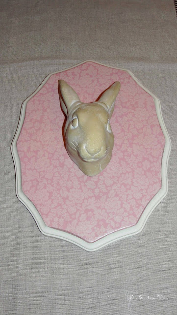 scrapbook paper mod podge rabbit for teen girl's room