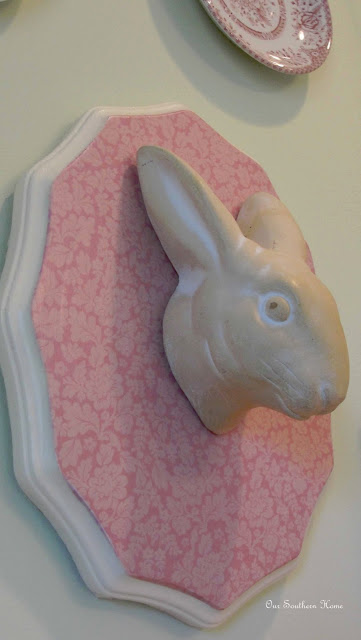 scrapbook paper mod podge rabbit for teen girl's room