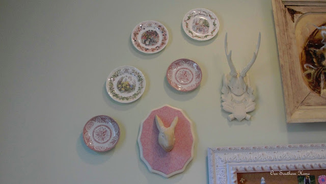 scrapbook paper mod podge rabbit for teen girl's room