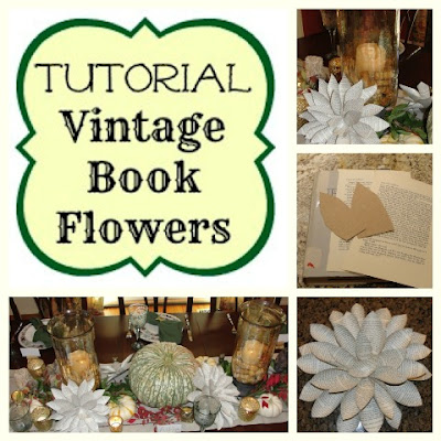 Vintage Book Flowers {tutorial}