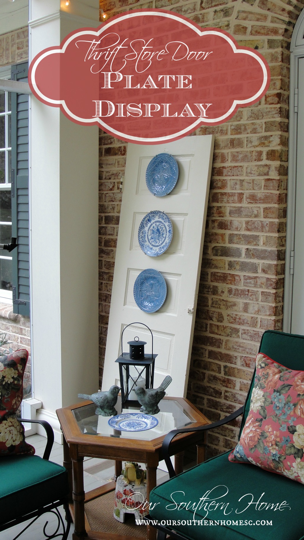 Thrift Store Door {Plate Display}