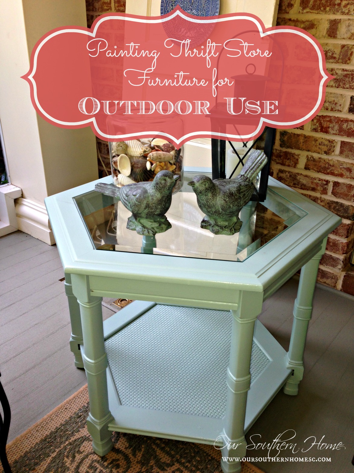 Painting Outdoor Furniture {Thrift Store Find}