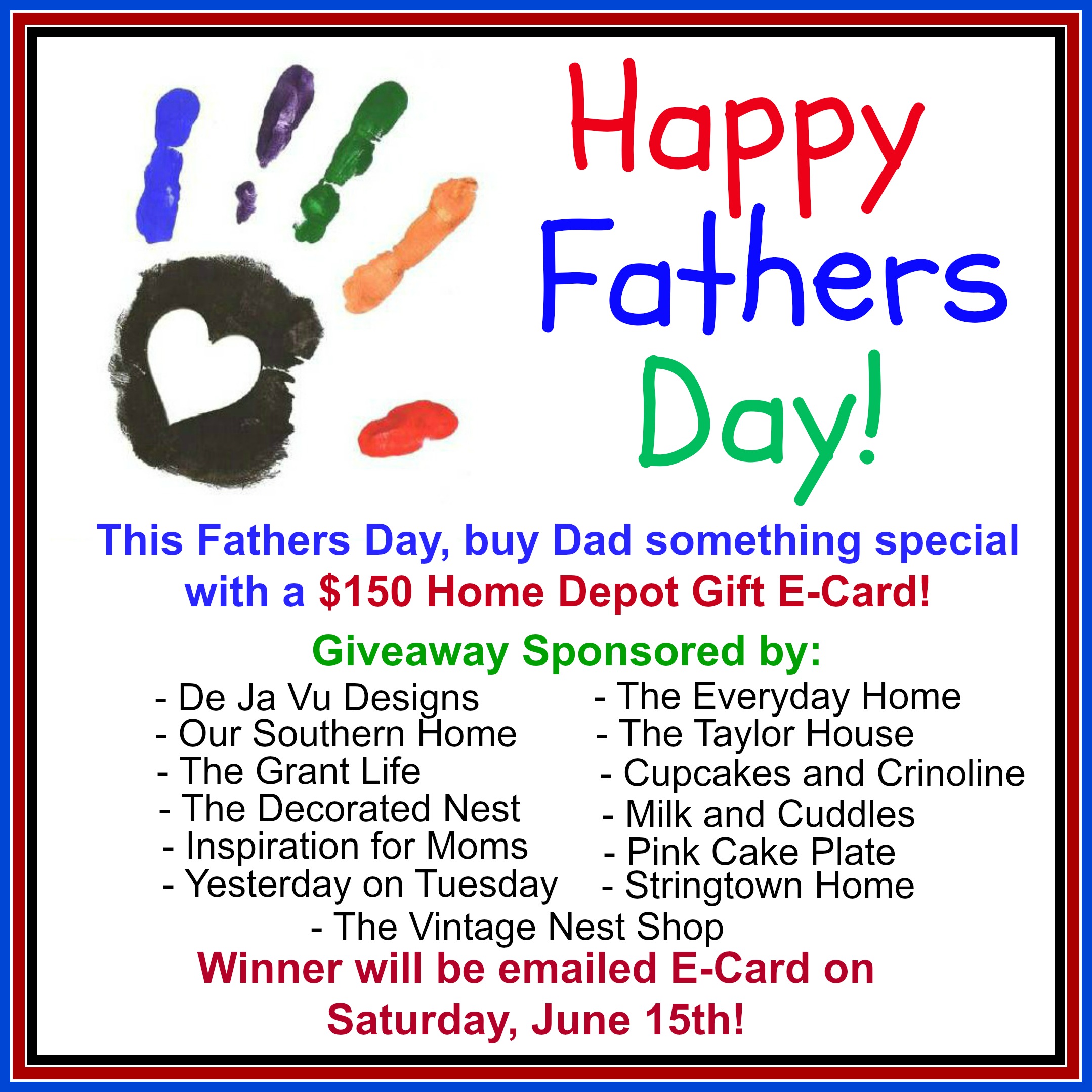 $150 Home Depot Gift Card Giveaway {Father’s Day}