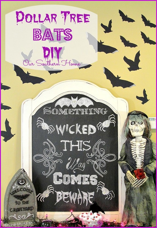 DIY Dollar Tree Halloween Door Bats