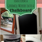 Transform a Goodwill mirror into a chalkboard from Our Southern Home #chalkboard