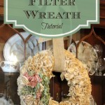 Coffee Filter Wreath Tutorial from Our Southern Home #coffeefilterwreath #coffeefiltercrafts