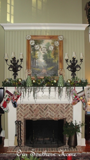 Christmas mantel