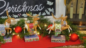 Christmas Chalk art Vignette via Our Southern Home