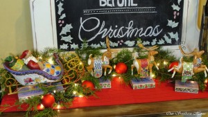 Christmas Chalk art Vignette via Our Southern Home