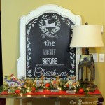 Christmas Chalk art Vignette via Our Southern Home