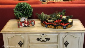Christmas Chalk art Vignette via Our Southern Home