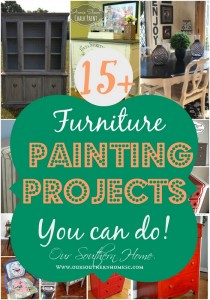 15+ Furniture Painting Projects You Can Do via Our Southern Home #chalkpaint #furniturepainting #thrifty