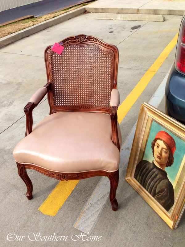 French Leather chair to repaint from Our Southern Home