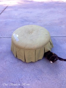 Ottoman to Reupholster or slip cover from Our Southern Home