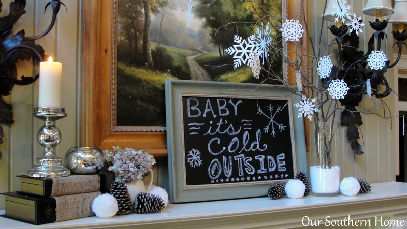 Creating A Cozy Winter Mantel