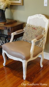 french country old white chair