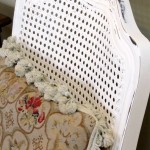 french country old white chair