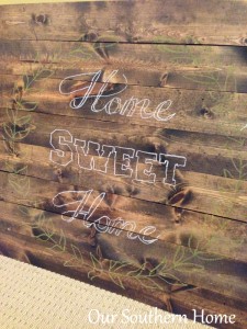 Home Sweet Home Sign Tutorial from Our Southern Home
