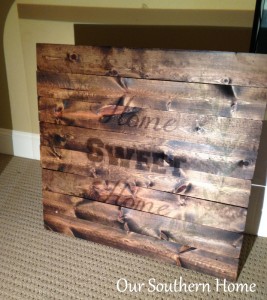 Home Sweet Home Sign Tutorial from Our Southern Home