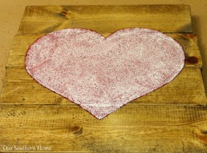 Mod Podge Heart Art from Our Southern Home