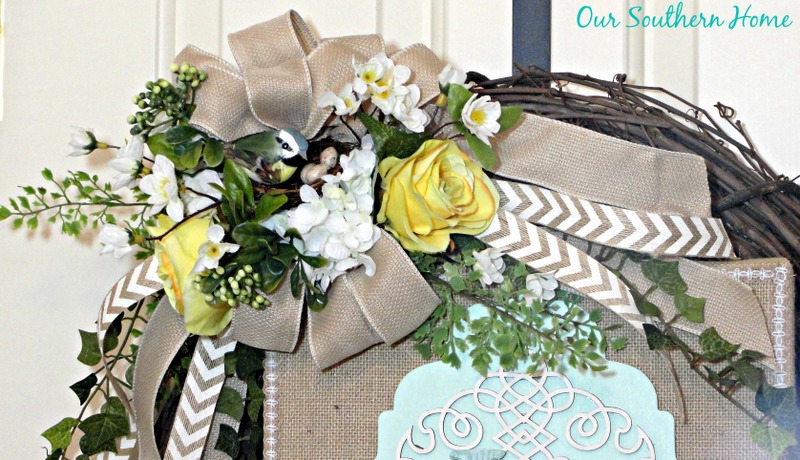 Burlap Monogram Wreath from Our Southern Home