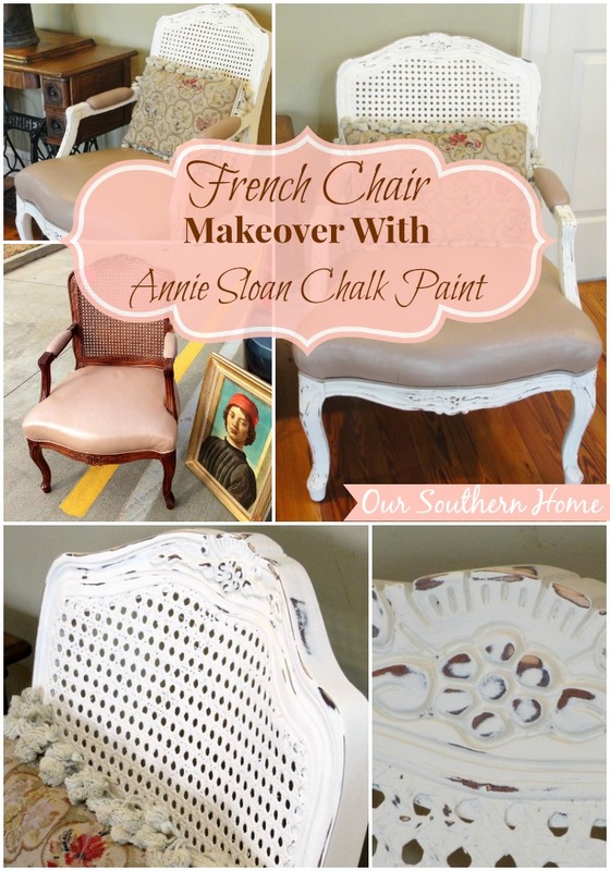 french country old white chair