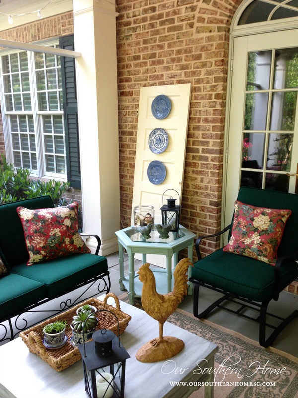 Screened porch tour from Our Southern Home