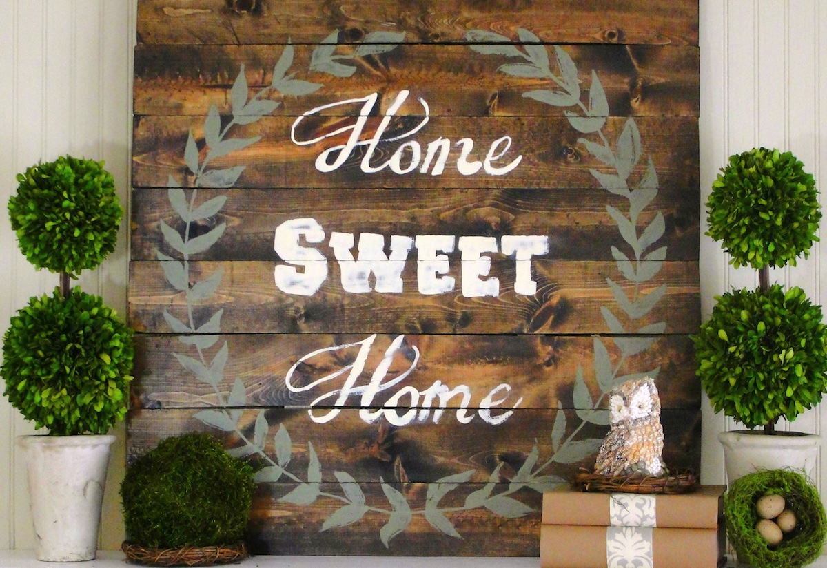 Home Sweet Home Sign {Tutorial}