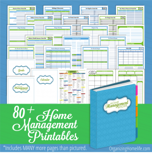 Organizing Homelife Home Management Binder Printables