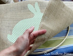 Bunny Hoop Wreath by Our Southern Home #silhouettecameo #springwreath