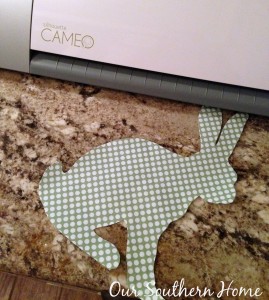 Bunny Hoop Wreath by Our Southern Home #silhouettecameo #springwreath