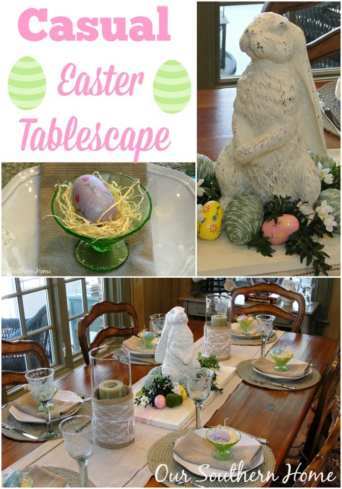 Casual Easter Tablescape