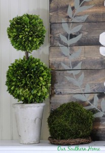 Budget Mantel Wall Makeover by Our Southern Home #mantelmakeover #mantel