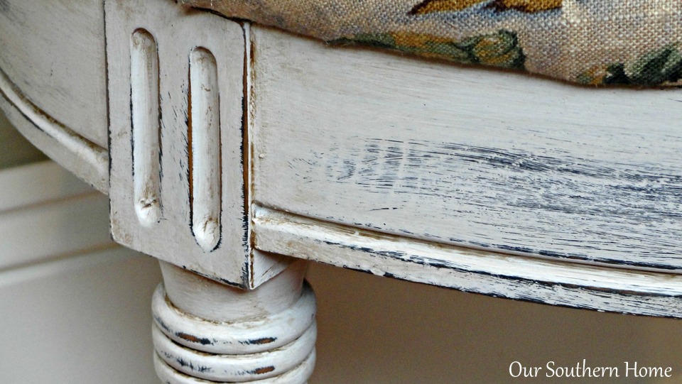 Stool Makeover with Americana Decor Chalky Finish  Paint from Our Southern Home