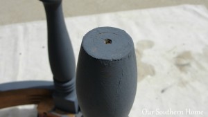 Stool Makeover with Americana Decor Chalky Finish Paint from Our Southern Home