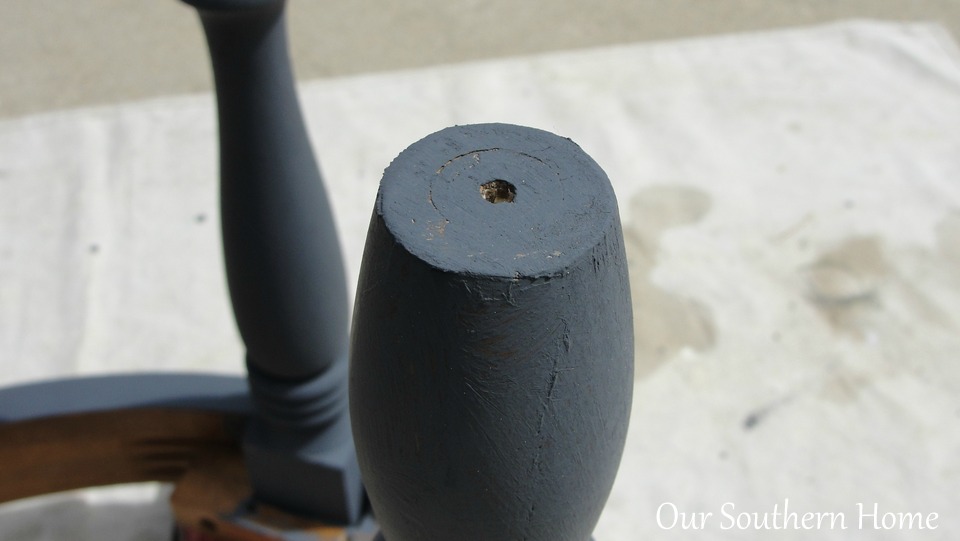 Stool Makeover with Americana Decor Chalky Finish  Paint from Our Southern Home