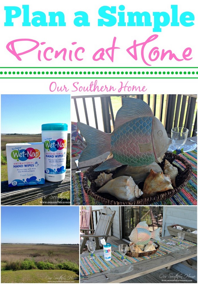 Simple at home picnic with Wet Nap for Walmart by Our Southern Home #AD #PMedia #ShowUsYourMess