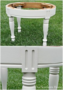 Stool Makeover with Americana Decor Chalky Finish Paint from Our Southern Home