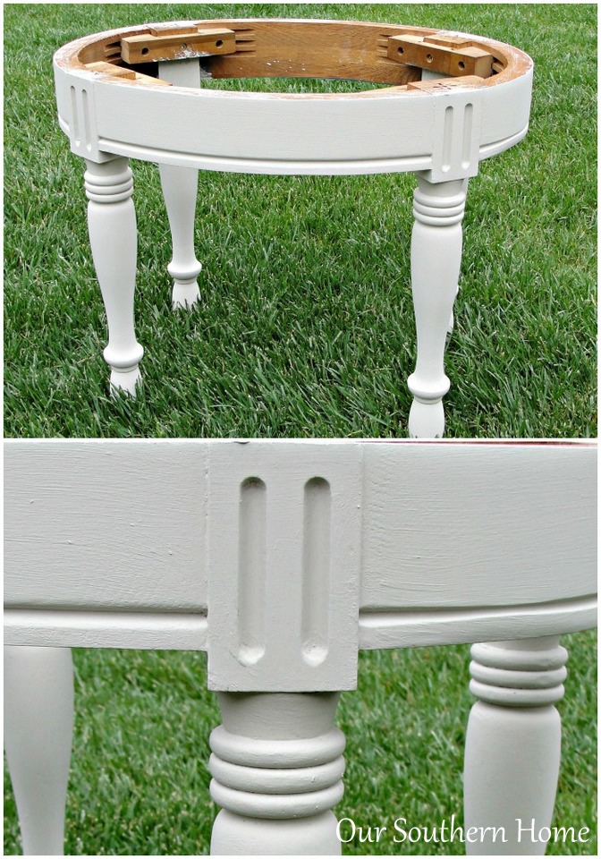Stool Makeover with Americana Decor Chalky Finish  Paint from Our Southern Home