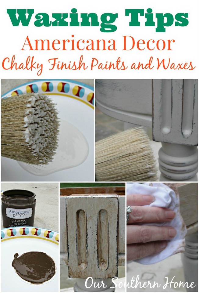 Stool Makeover with Americana Decor Chalky Finish  Paint from Our Southern Home