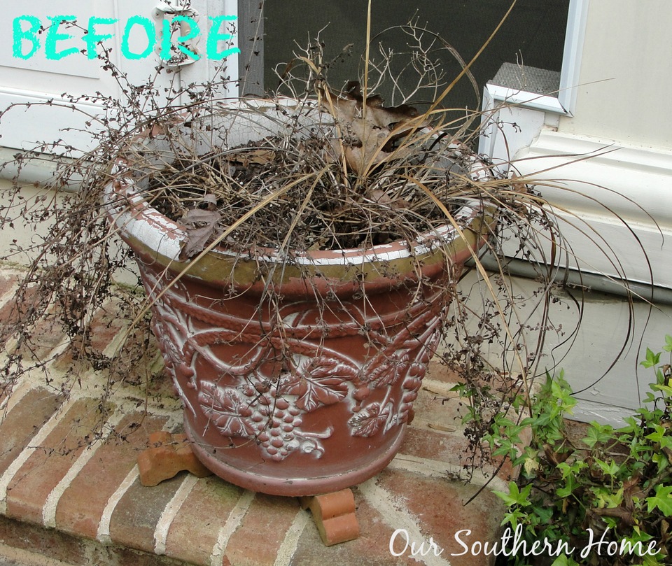 Painting Garden Pots with Annie Sloan Chalk Paint via Our Southern Home