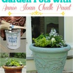 Painting Garden Pots with Annie Sloan Chalk Paint via Our Southern Home