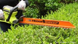 Ryobi Outdoors 40-V Lithium Hedge Trimmer via Our Southern Home #RyobiOutdoors