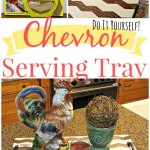 Simple DIY chevron serving tray made with shape tape and a few supplies found at your local home improvement center by Our Southern Home #AD #ShapeTape