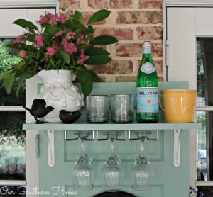 Upcycled beverage station using Elmer's ProBond via Our Southern Home